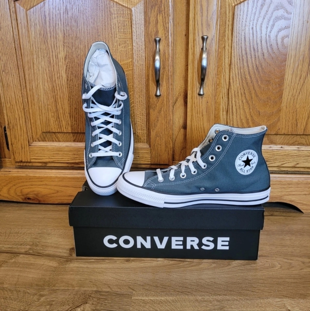 Converse Mens 9.5 Womens 11.5 All Star Chucks CTAS Hi True Nature Blu/Grn Shoes